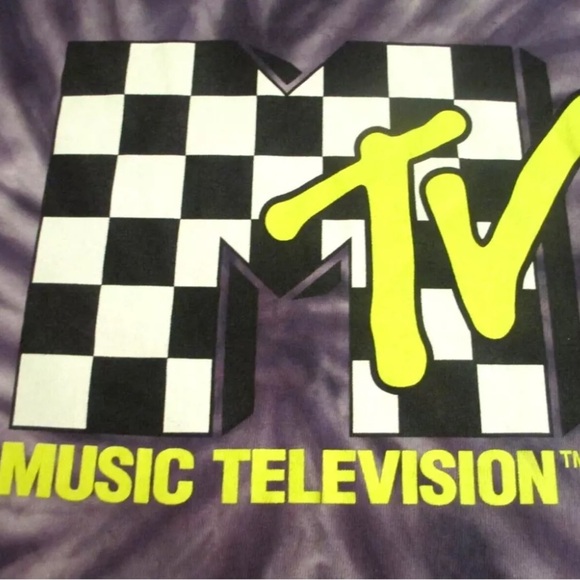 MTV Music Television Purple Tie Dye Vintage Graphic T-shirt/Tee | Unisex | NEW💜 - Picture 3 of 8